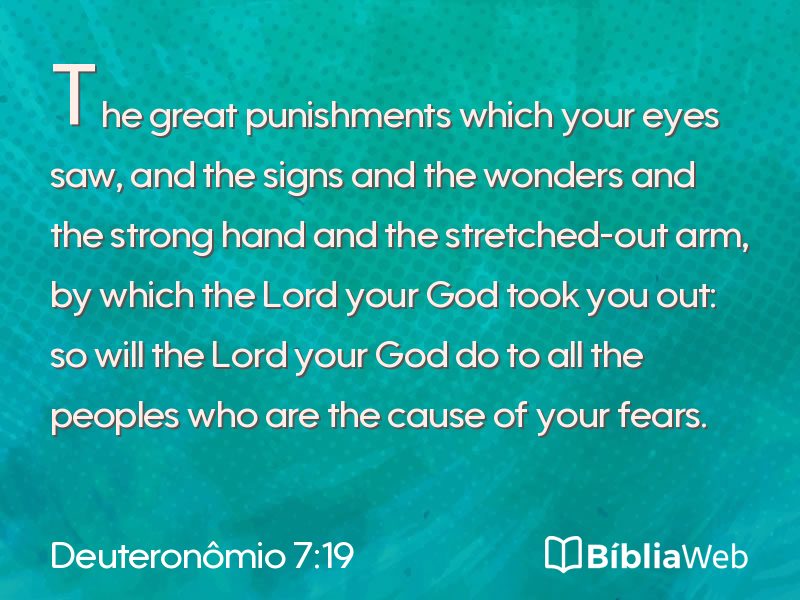 Deuteronômio 7:19 em imagem para compartilhar