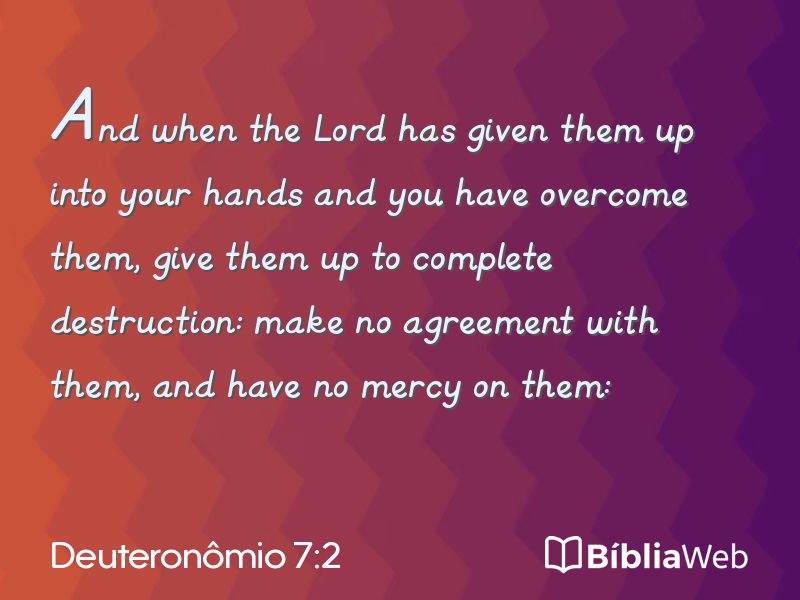 Deuteronômio 7:2 em imagem para compartilhar
