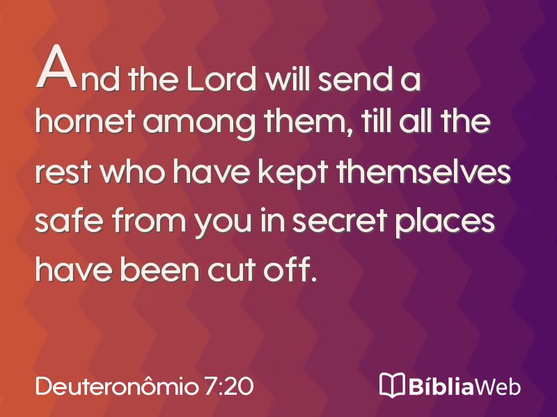 Deuteronômio 7:20 em imagem para compartilhar