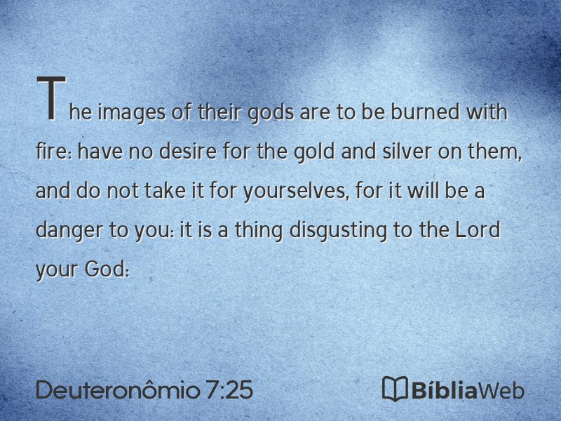 Deuteronômio 7:25 em imagem para compartilhar
