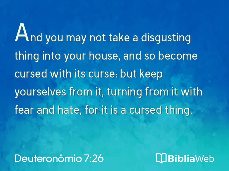 Deuteronômio 7:26 em imagem para compartilhar