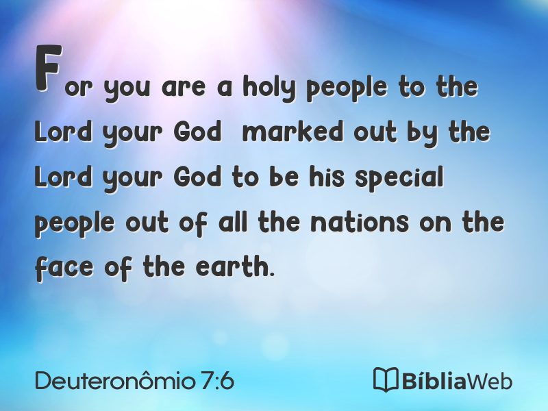 Deuteronômio 7:6 em imagem para compartilhar