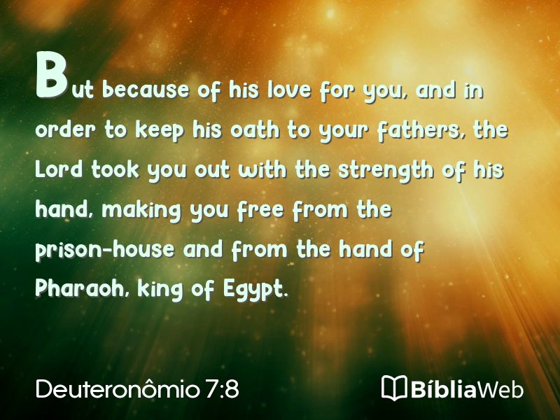 Deuteronômio 7:8 em imagem para compartilhar