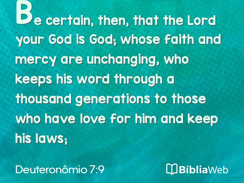 Deuteronômio 7:9 em imagem para compartilhar