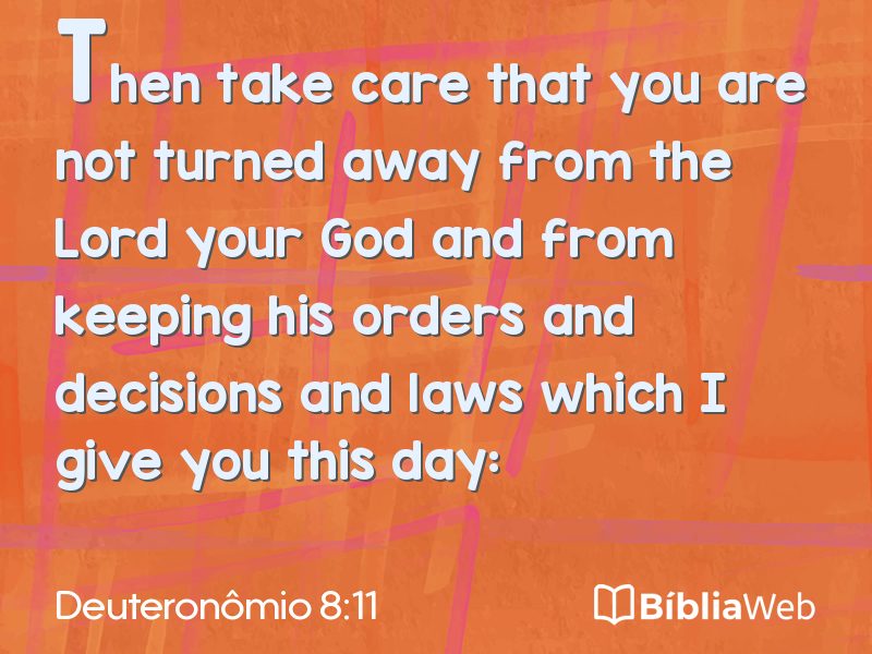Deuteronômio 8:11 em imagem para compartilhar