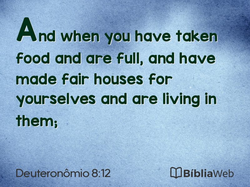 Deuteronômio 8:12 em imagem para compartilhar