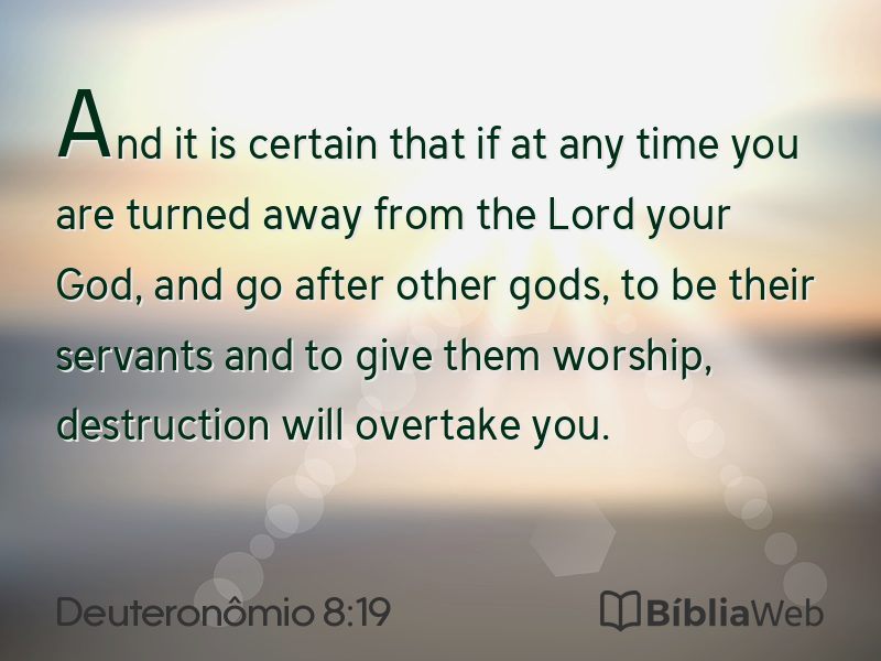 Deuteronômio 8:19 em imagem para compartilhar