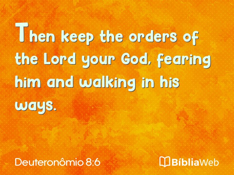 Deuteronômio 8:6 em imagem para compartilhar