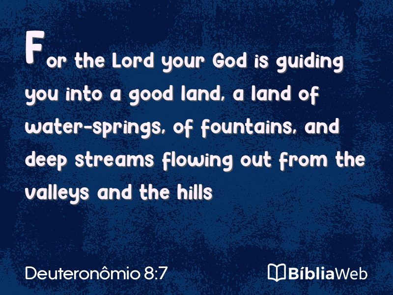 Deuteronômio 8:7 em imagem para compartilhar