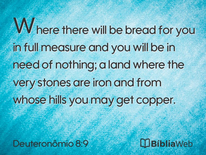 Deuteronômio 8:9 em imagem para compartilhar