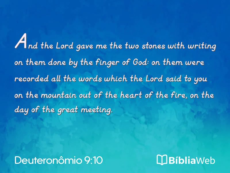 Deuteronômio 9:10 em imagem para compartilhar