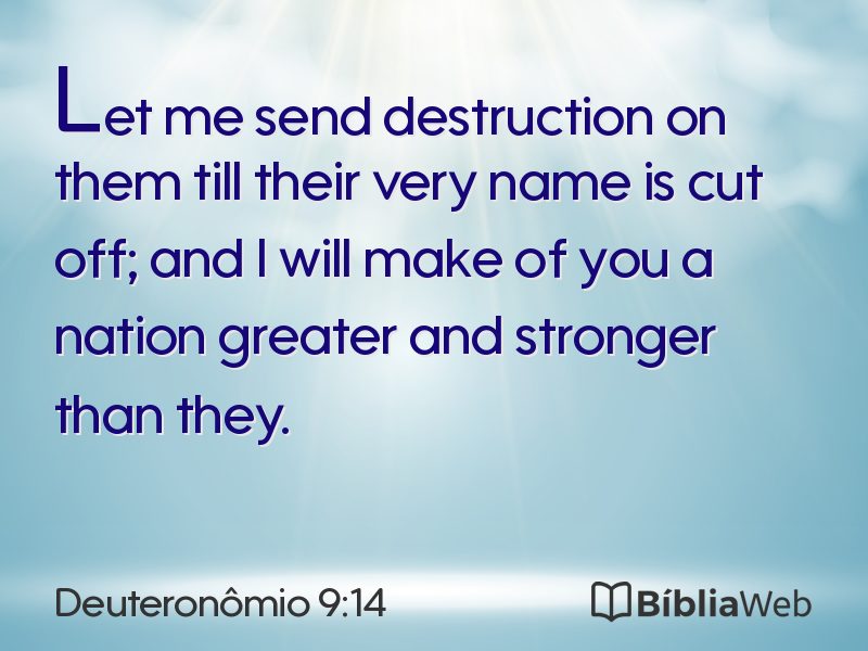 Deuteronômio 9:14 em imagem para compartilhar