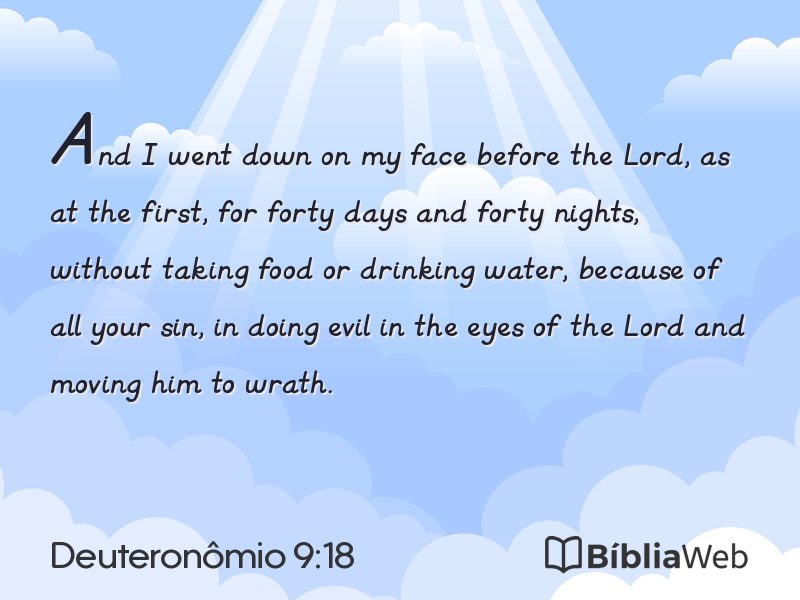 Deuteronômio 9:18 em imagem para compartilhar