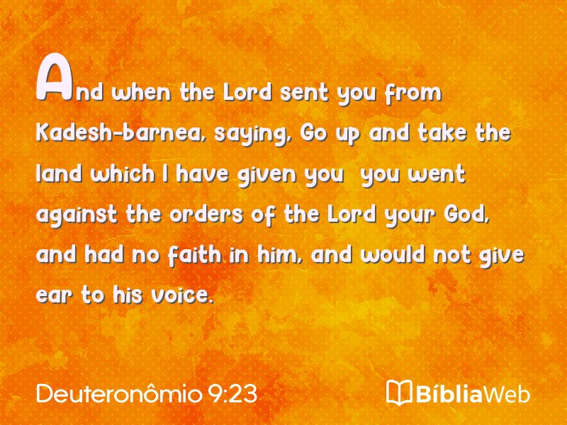 Deuteronômio 9:23 em imagem para compartilhar