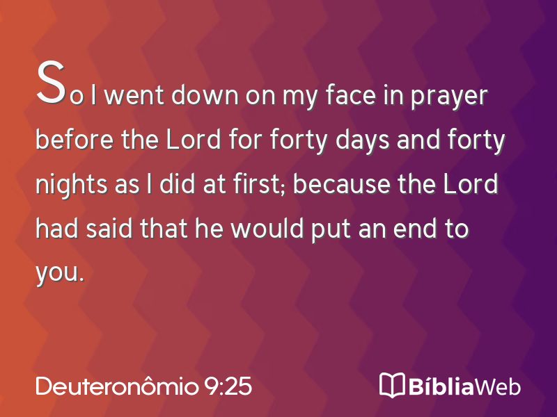 Deuteronômio 9:25 em imagem para compartilhar
