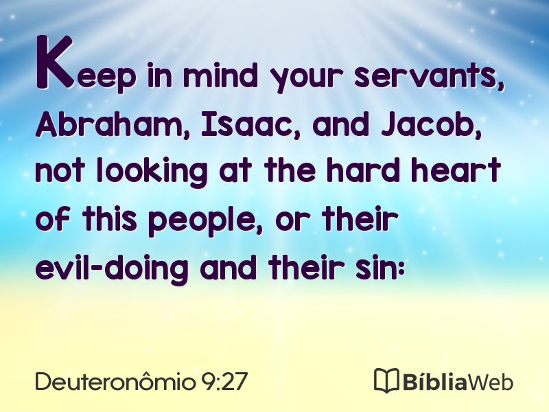 Deuteronômio 9:27 em imagem para compartilhar