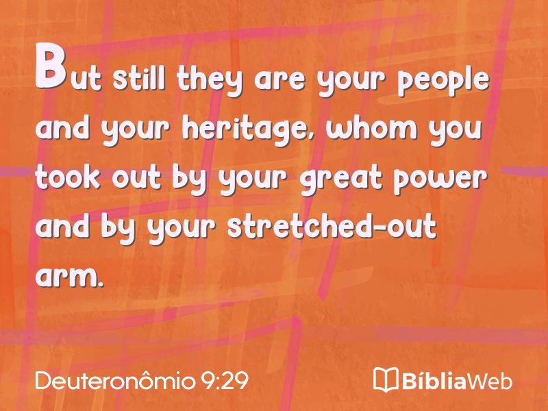 Deuteronômio 9:29 em imagem para compartilhar