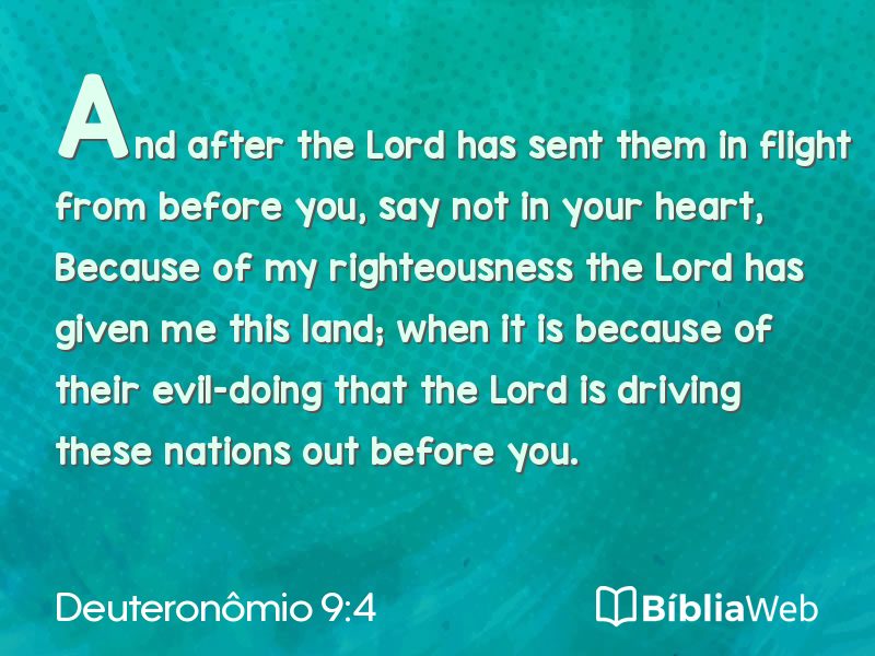 Deuteronômio 9:4 em imagem para compartilhar