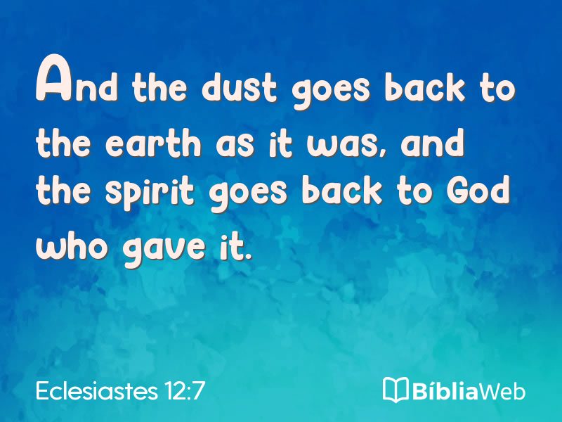 Eclesiastes 12:7 em imagem para compartilhar