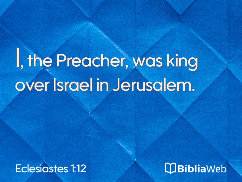 Eclesiastes 1:12 em imagem para compartilhar