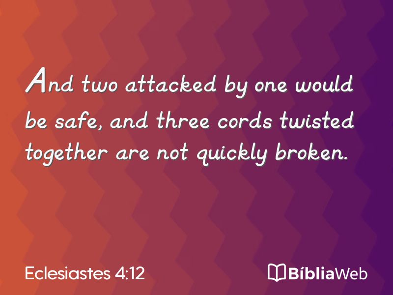 Eclesiastes 4:12 em imagem para compartilhar