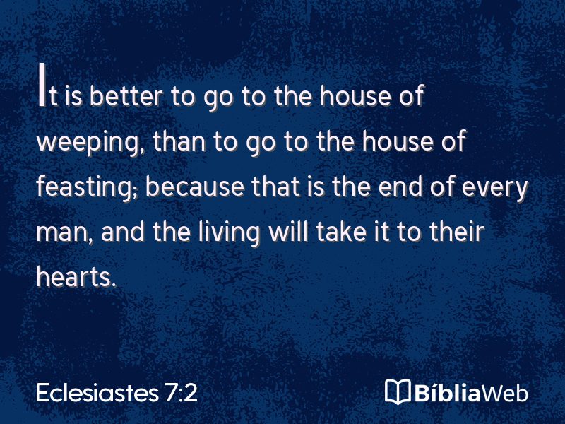 Eclesiastes 7:2 em imagem para compartilhar