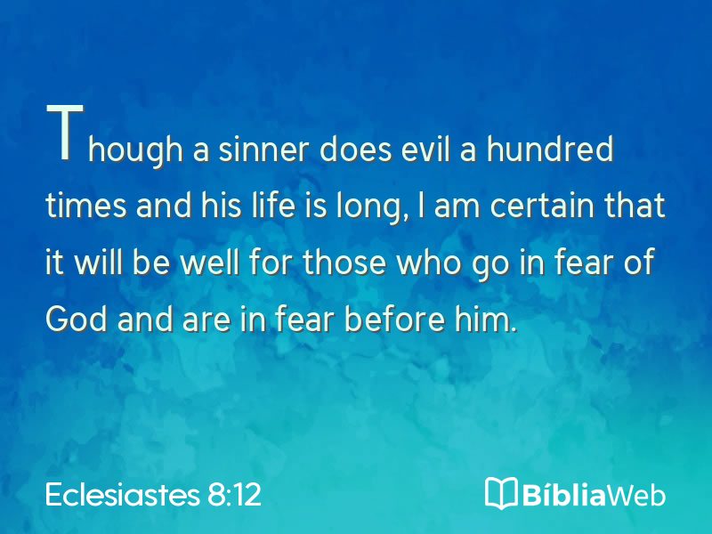 Eclesiastes 8:12 em imagem para compartilhar