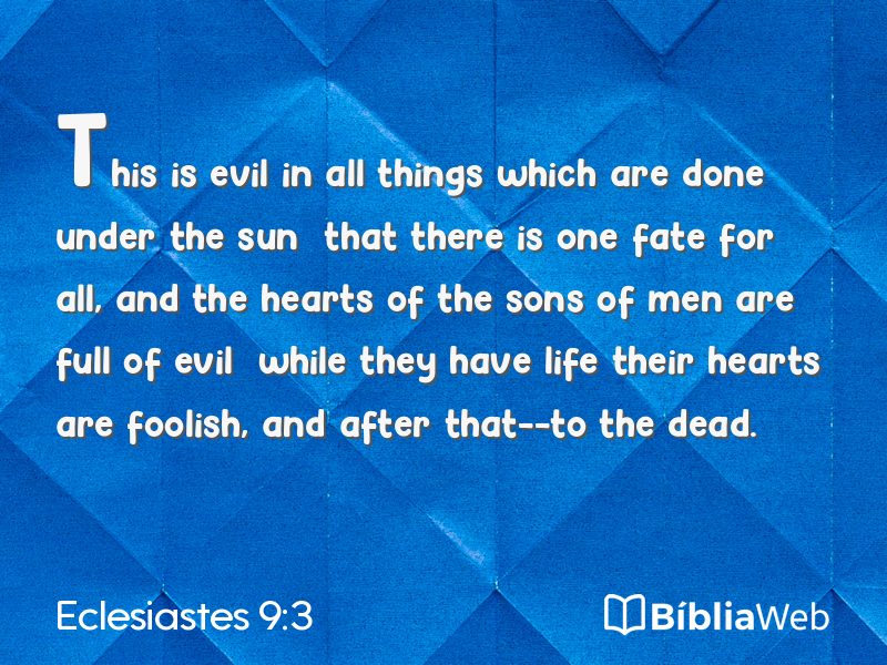 Eclesiastes 9:3 em imagem para compartilhar