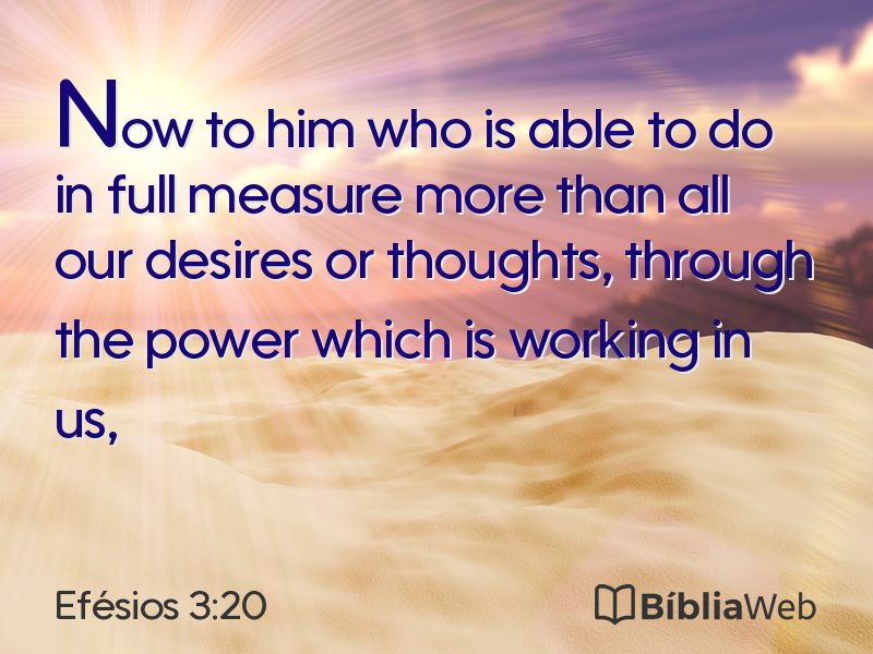 Efésios 3:20 em imagem para compartilhar