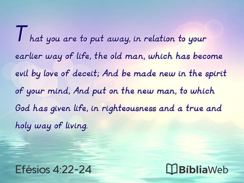 Efésios 4:22-24 em imagem para compartilhar