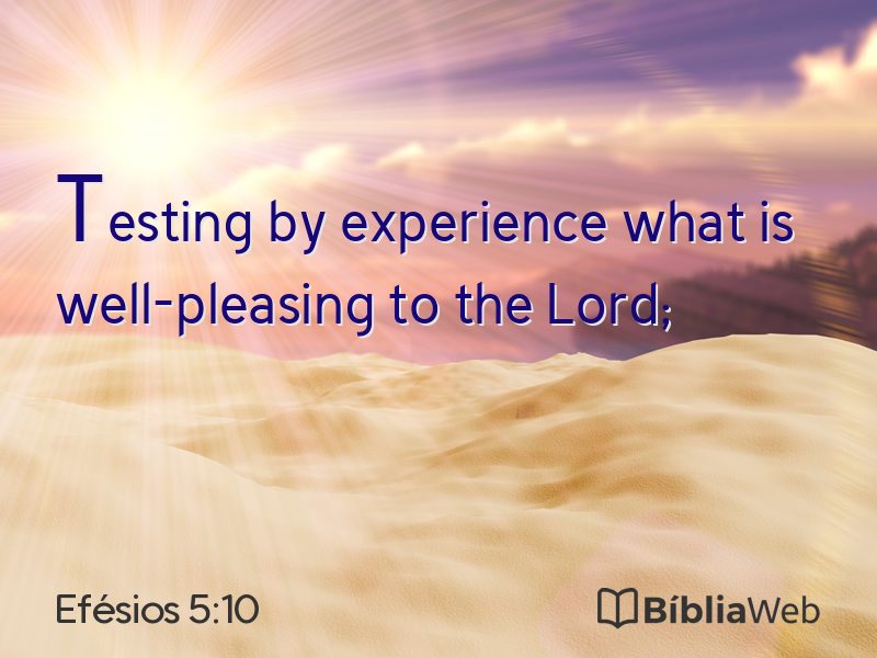 Efésios 5:10 em imagem para compartilhar