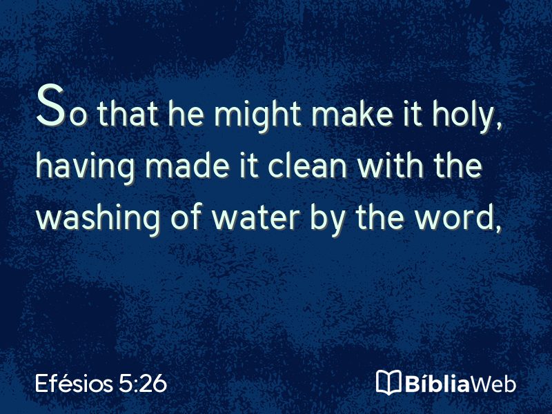 Efésios 5:26 em imagem para compartilhar