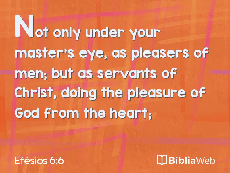 Efésios 6:6 em imagem para compartilhar