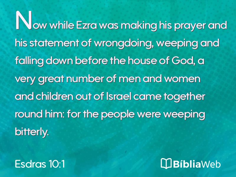 Esdras 10:1 em imagem para compartilhar