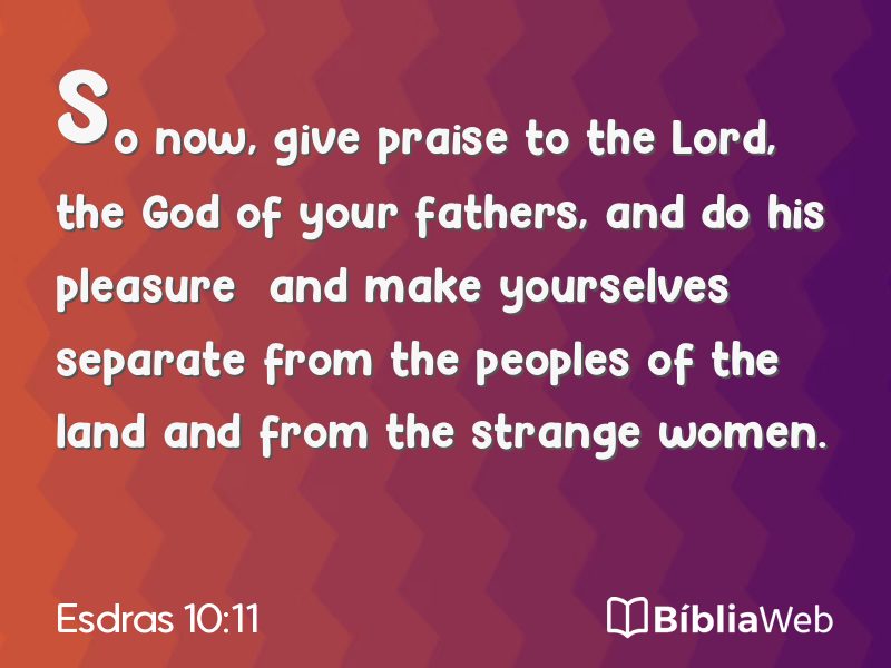 Esdras 10:11 em imagem para compartilhar