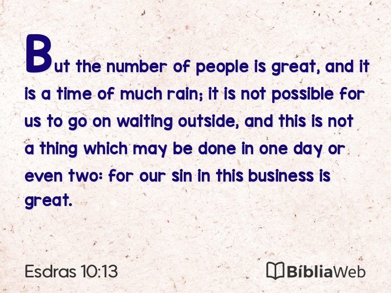Esdras 10:13 em imagem para compartilhar