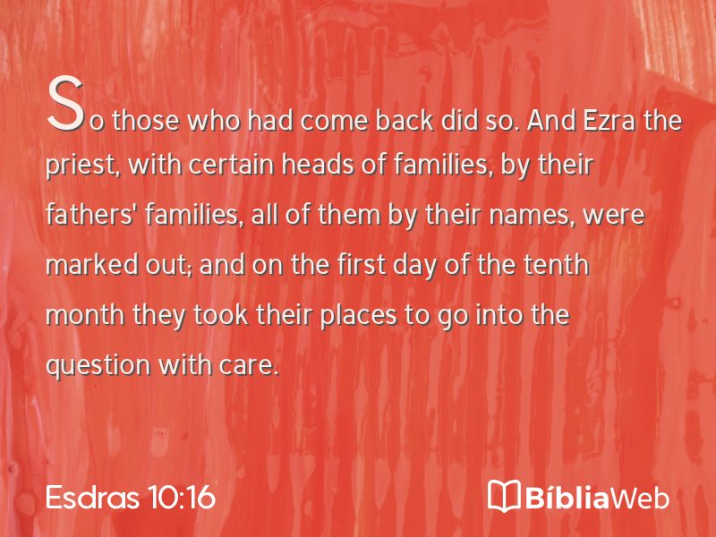 Esdras 10:16 em imagem para compartilhar