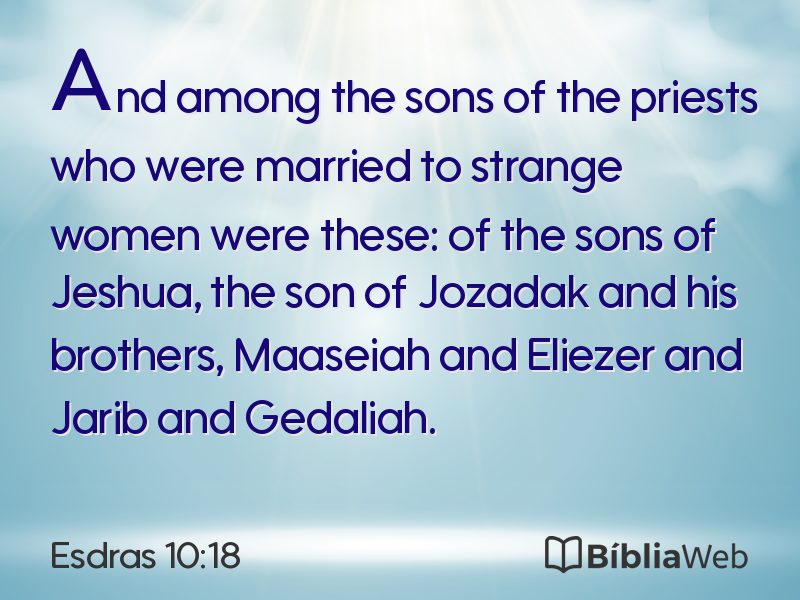 Esdras 10:18 em imagem para compartilhar