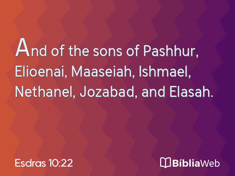 Esdras 10:22 em imagem para compartilhar