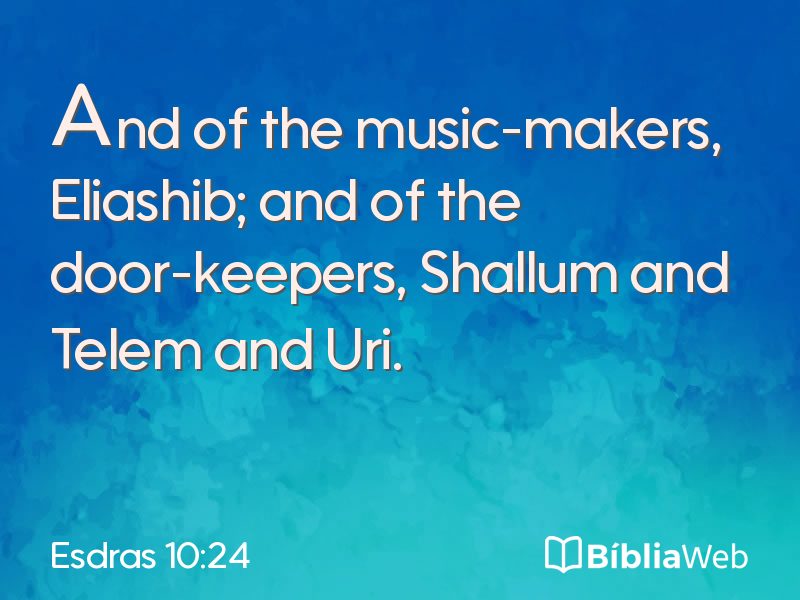 Esdras 10:24 em imagem para compartilhar