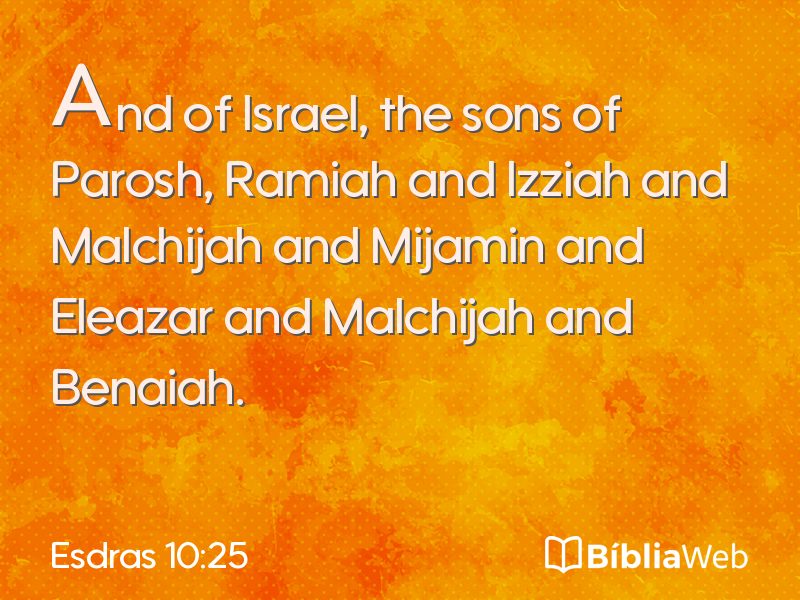 Esdras 10:25 em imagem para compartilhar