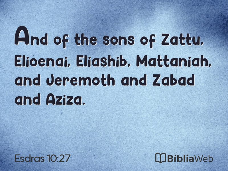 Esdras 10:27 em imagem para compartilhar