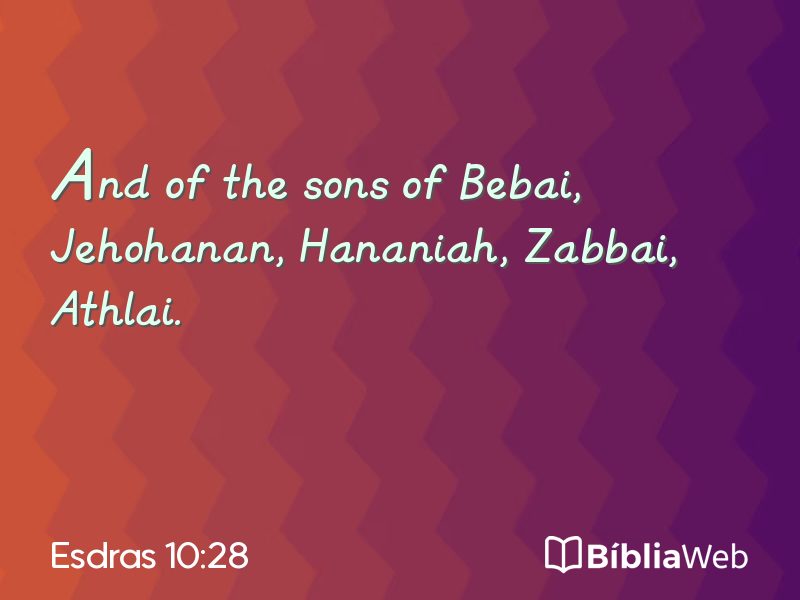 Esdras 10:28 em imagem para compartilhar