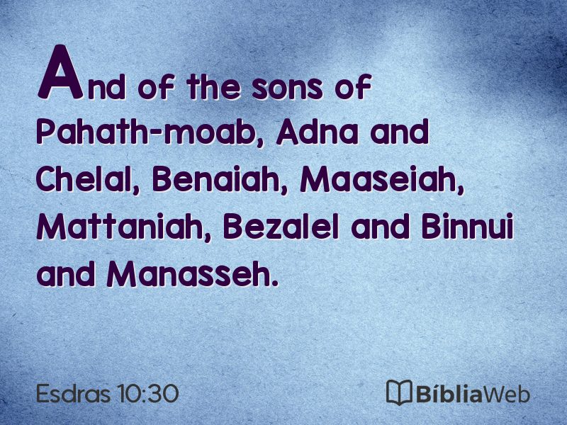 Esdras 10:30 em imagem para compartilhar