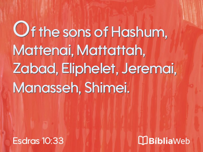 Esdras 10:33 em imagem para compartilhar