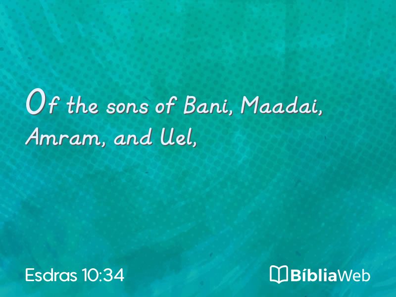 Esdras 10:34 em imagem para compartilhar