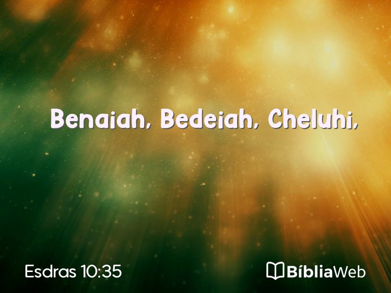 Esdras 10:35 em imagem para compartilhar