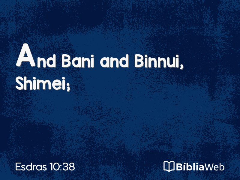Esdras 10:38 em imagem para compartilhar