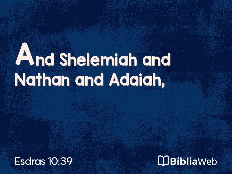 Esdras 10:39 em imagem para compartilhar
