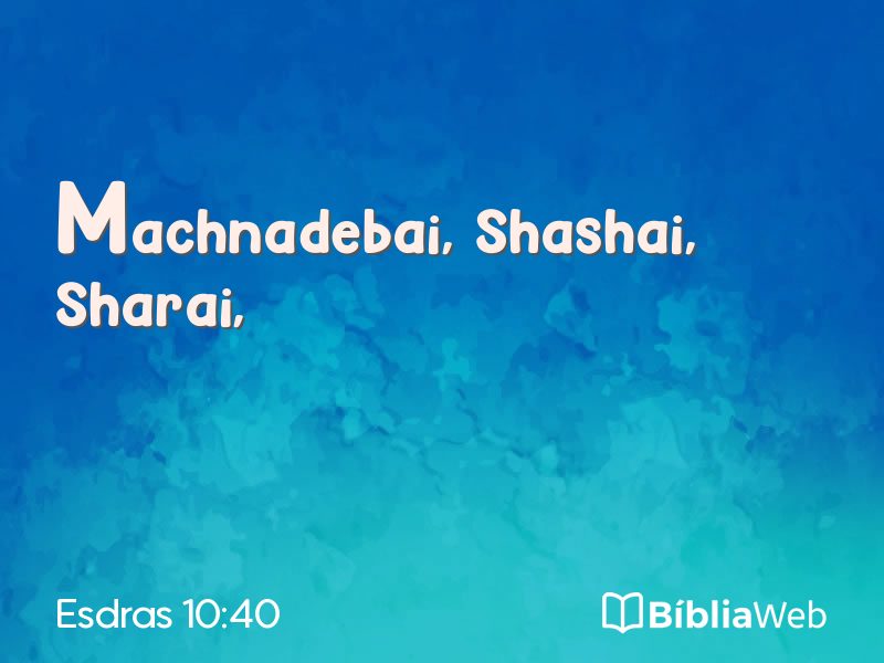 Esdras 10:40 em imagem para compartilhar